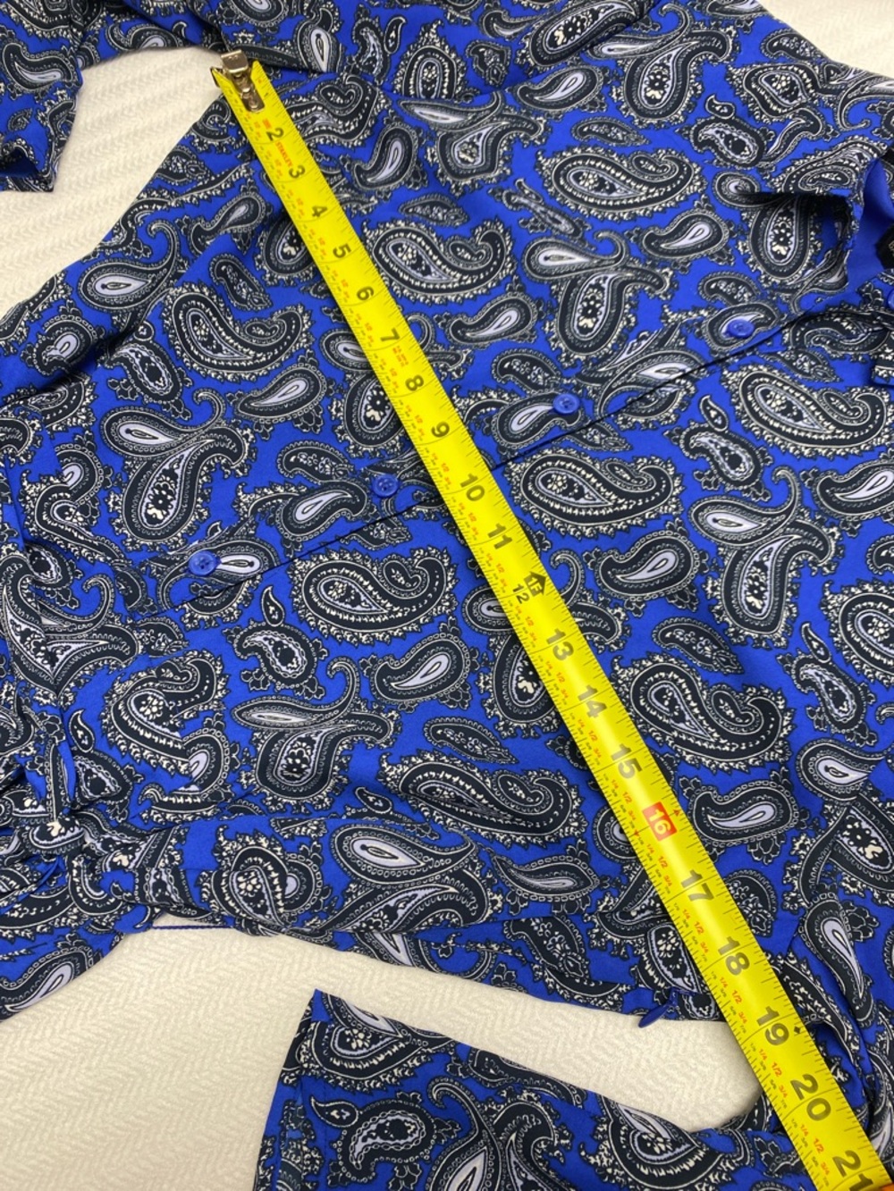 Banana Republic Dress Paisley Long-Sleeve Shirt Dress Office Classic Size 10 - Picture 9 of 13